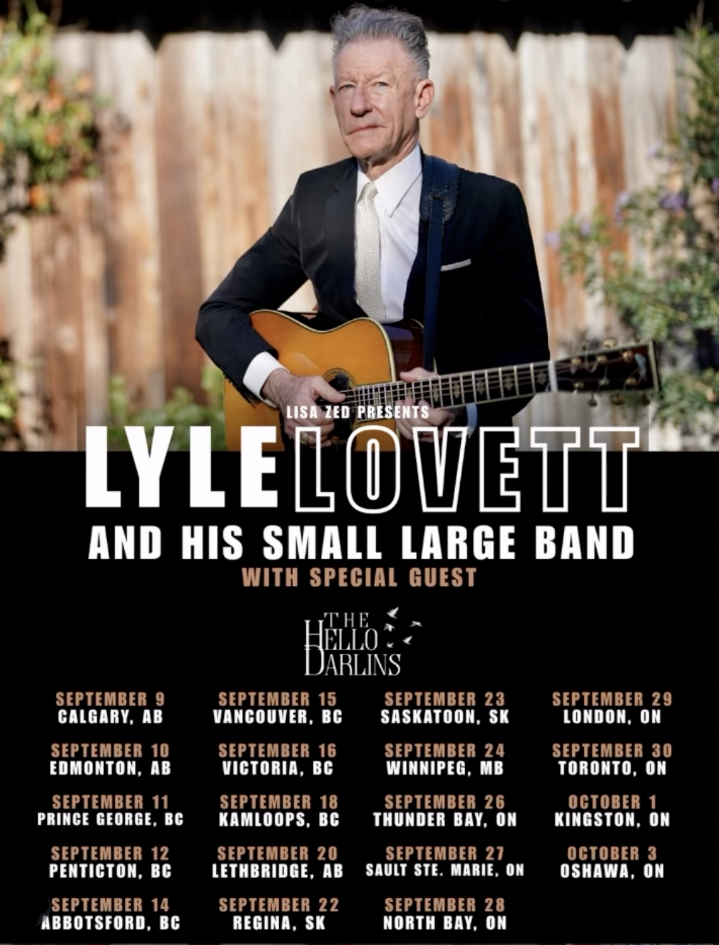 Lyle Lovett and His Large Band Tour Poster 2026